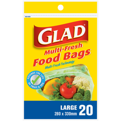 Glad Multi-Fresh Food Bags Large 20 Pack