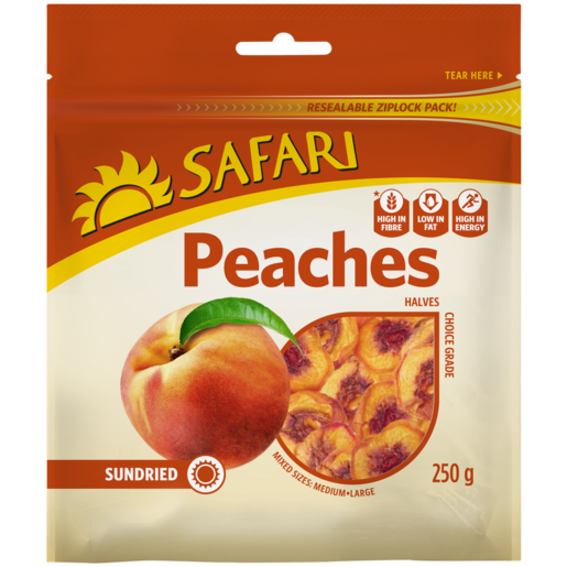 SAFARI Dried Peach Halves 250g