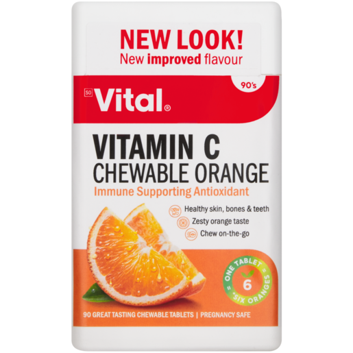Vital Vitamin C 300mg Chewable Orange Tablets 100 Pack