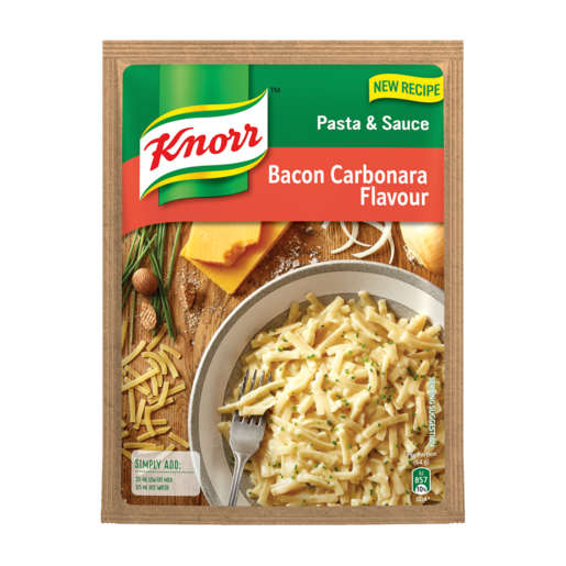 Knorr Bacon Carbonara Flavoured Creamy Pasta & Sauce 128g