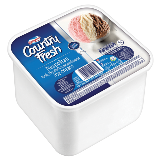 Dairymaid Country Fresh Neapolitan Ice Cream Tub 5L