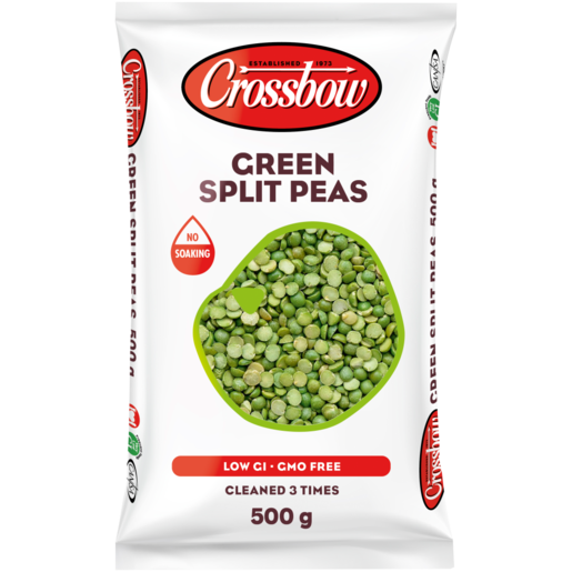 Crossbow Green Split Peas Pack 500g