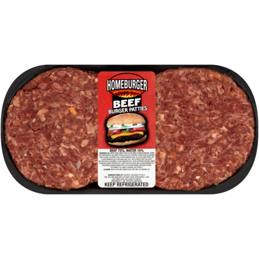 Homeburger Beef Burger Patties Per kg