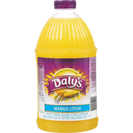Daly's Premium Mango & Litchi Fruit Squash Concentrate 1.5L