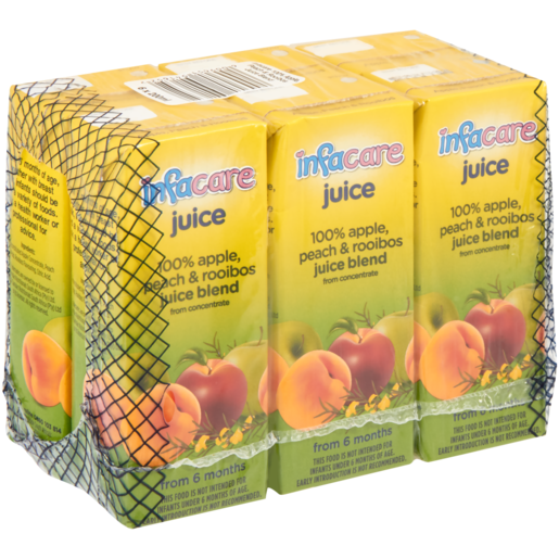 Infacare 100% Apple, Peach & Rooibos Juice Blend 6 x 200ml