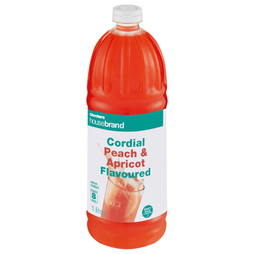 Checkers Housebrand Peach & Apricot Concentrated Cordial 1L