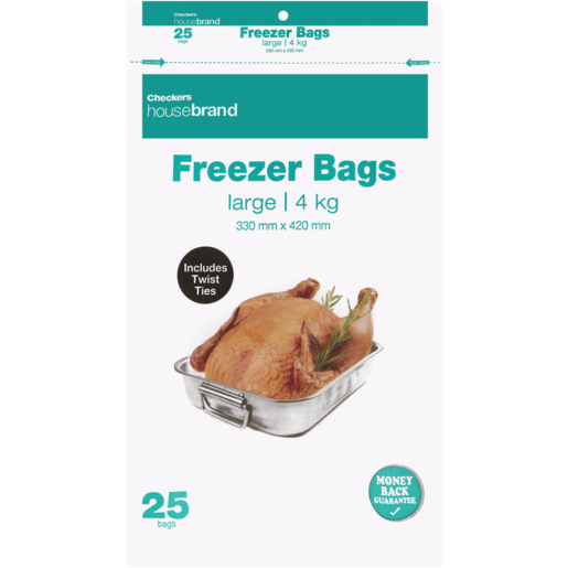 Checkers Housebrand Large Freezer Bags 25 Pack