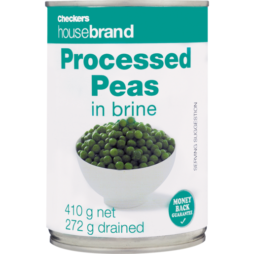 Checkers Housebrand Processed Peas Can 410g