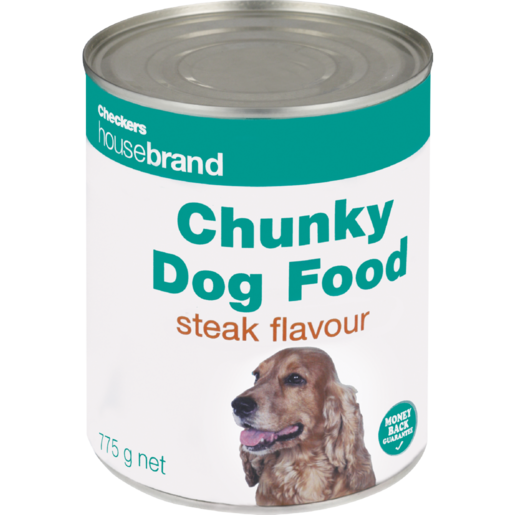 Checkers Housebrand Chunky Steak Dog Food Can 775g