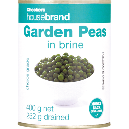 Checkers Housebrand Garden Peas In Brine 400g