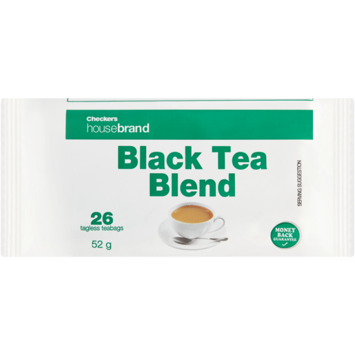 Checkers Housebrand Tagless Black Tea Teabags 26 Pack