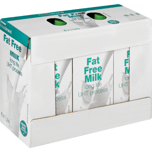 Checkers Housebrand UHT Fat Free Milk 6 x 1L
