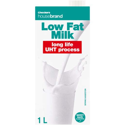 Checkers Housebrand UHT Long Life Low Fat Milk 1L