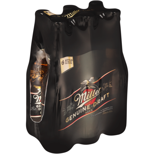 Miller Genuine Draft Beer Bottles 6 x 330ml 
