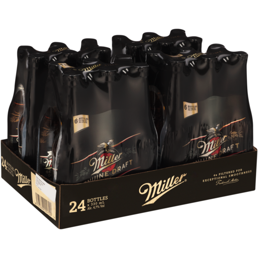 Miller Genuine Draft Beer Bottles 24 x 330ml 