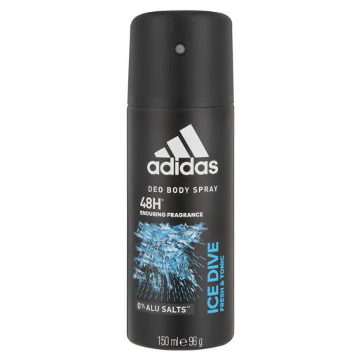 Adidas Ice Dive Mens Body Spray Deodorant 150ml