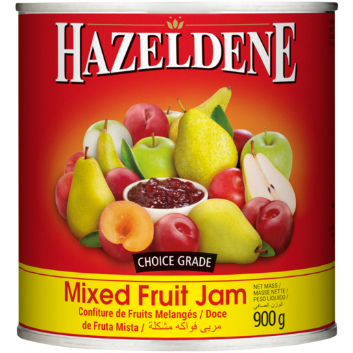Hazeldene Mixed Fruit Jam Can 900g