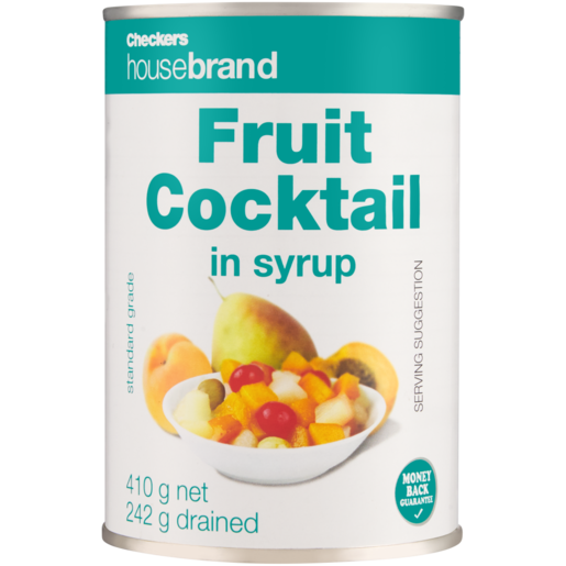 Checkers Housebrand Fruit Cocktail In Syrup Can 410g