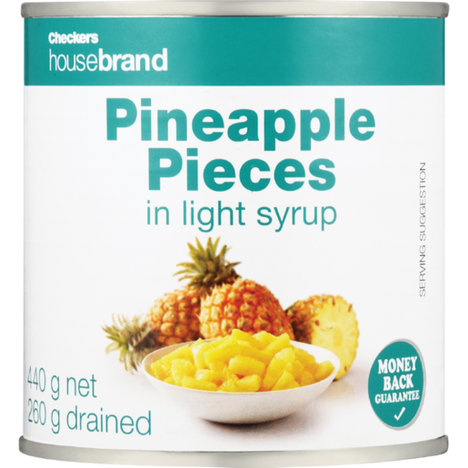 Checkers Housebrand Pineapple Pieces In Light Syrup 440g
