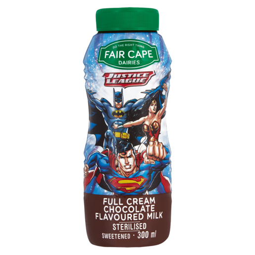 Fair Cape Dairies Justice League Full Cream Chocolate Flavoured Milk 300ml