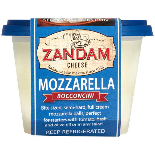 Zandam Super Soft Bocconcini Mozzarella Tub 120g