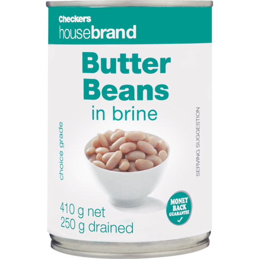 Checkers Housebrand Butter Beans 410g