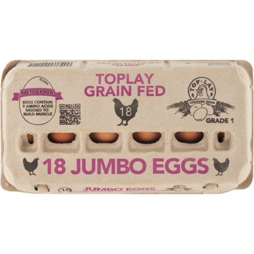 Top Lay Jumbo Eggs 18 Pack