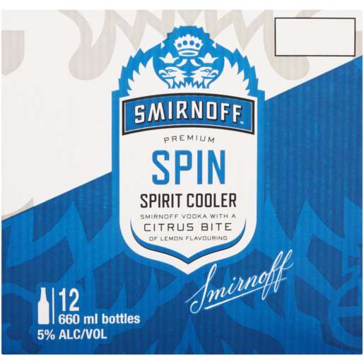 Smirnoff Spin Citrus Bite Spirit Cooler 12 x 660ml 