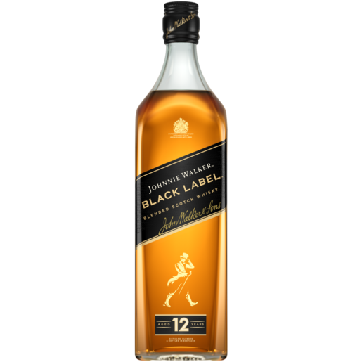 Johnnie Walker Black Label 12 Year Old Scotch Whisky Bottle 1L