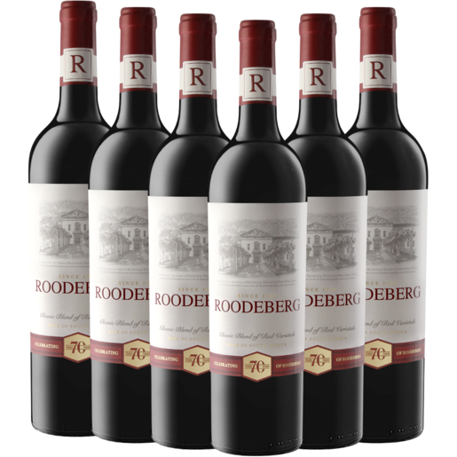 Roodeberg Classic Blend Red Wine Bottles 6 x 750ml