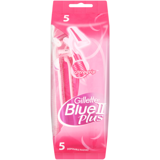 Gillette Blue II Plus Womens Disposable Razors 5 Pack