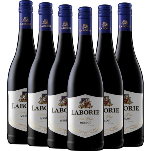 Laborie Merlot Red Wine Bottles 6 x 750ml