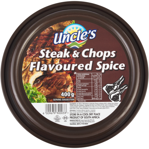 Uncle's Steak & Chops Flavoured Spice 400g