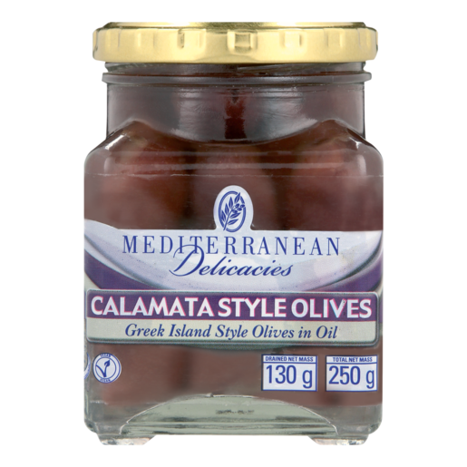 Mediterranean Delicacies Calamata Style Olives 250g