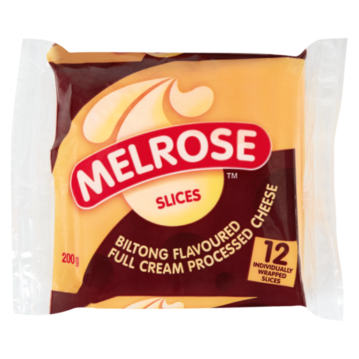Melrose Blitong Flavoured Full Cream Processed Cheese Slices Pack 200g