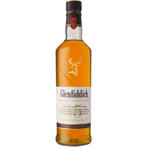 Glenfiddich 15 Year Old Single Malt Whisky Bottle 750ml