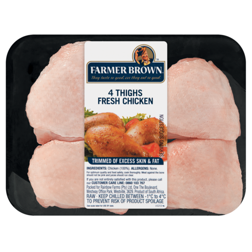 Farmer Brown Fresh Chicken Thighs Per kg