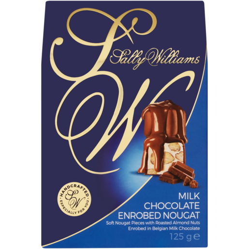 Sally Williams Milk Chocolate Coated Nougat 125g