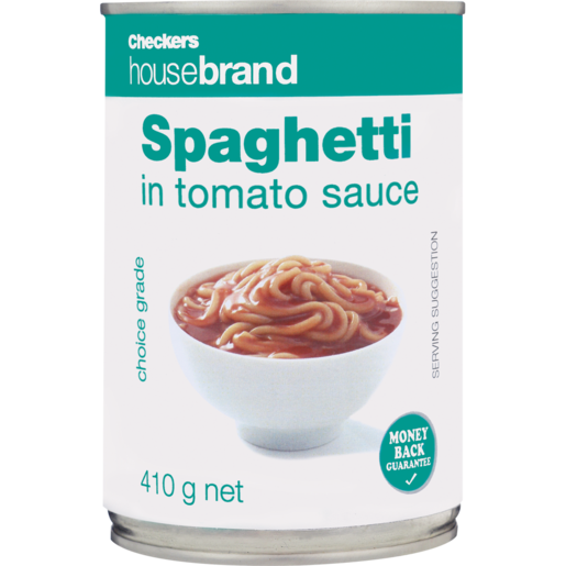 Checkers Housebrand Spaghetti In Tomato Sauce 410g