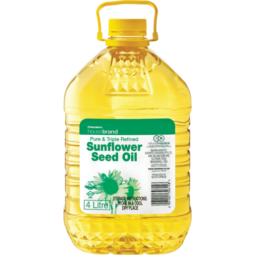 Checkers Housebrand Sunflower Seed Oil 4L