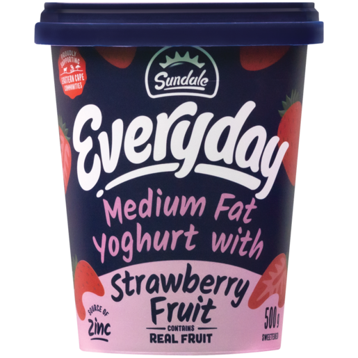 Sundale Low Fat Strawberry Flavoured Sweetened Yoghurt 500g
