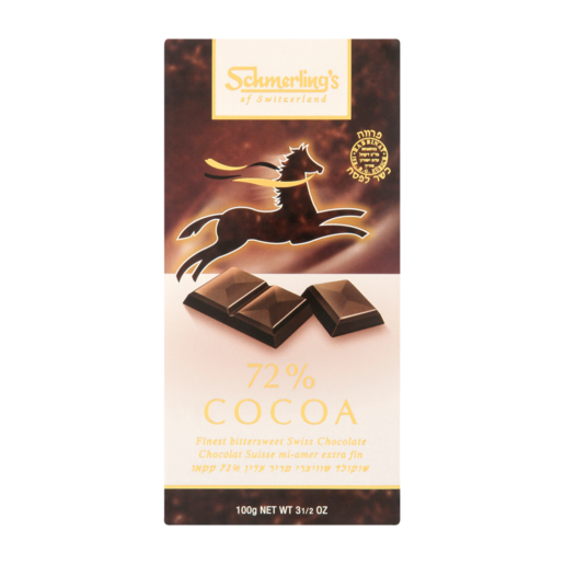 Schmerling's 72% Cocoa Chocolate Slab 100g