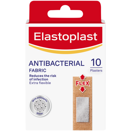 Elastoplast Antibacterial Fabric Plasters 10 Pack
