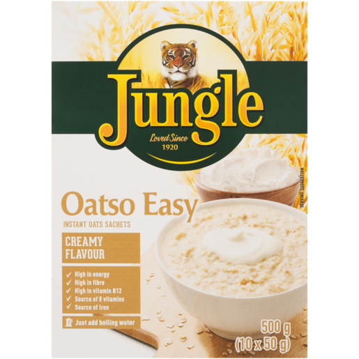 Jungle Oatso Easy Creamy Flavoured Instant Oats Sachets 500g