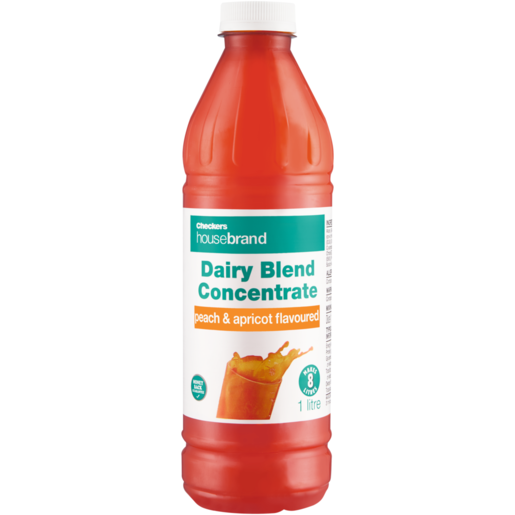 Checkers Housebrand Peach & Apricot Flavoured Dairy Blend Concentrate 1L
