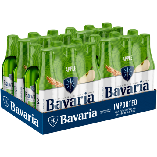 Bavaria Apple Flavoured Non-Alcoholic Malt Drink 24 x 340ml 