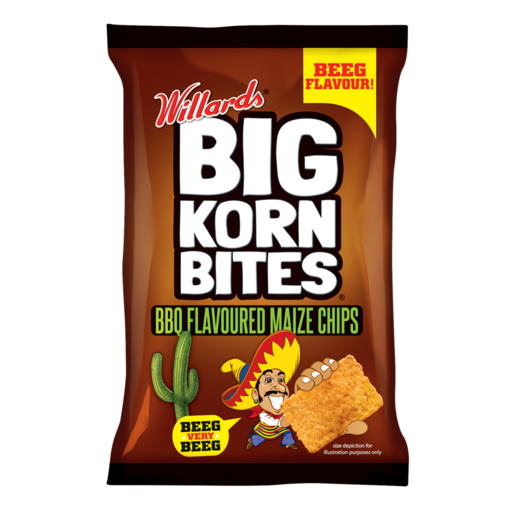 Big Korn Bites BBQ Flavoured Maize Chips 50g