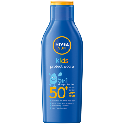 NIVEA SUN Kids Protect & Care SPF50+ Extra Water Resistant Sun Lotion Bottle 200ml