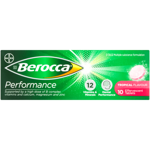 Berocca Tropical Effervescent Tablets 10 Pack