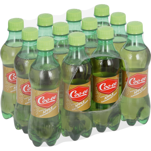 Coo-ee Apple Flavoured Soft Drink Bottles 12 x 300ml